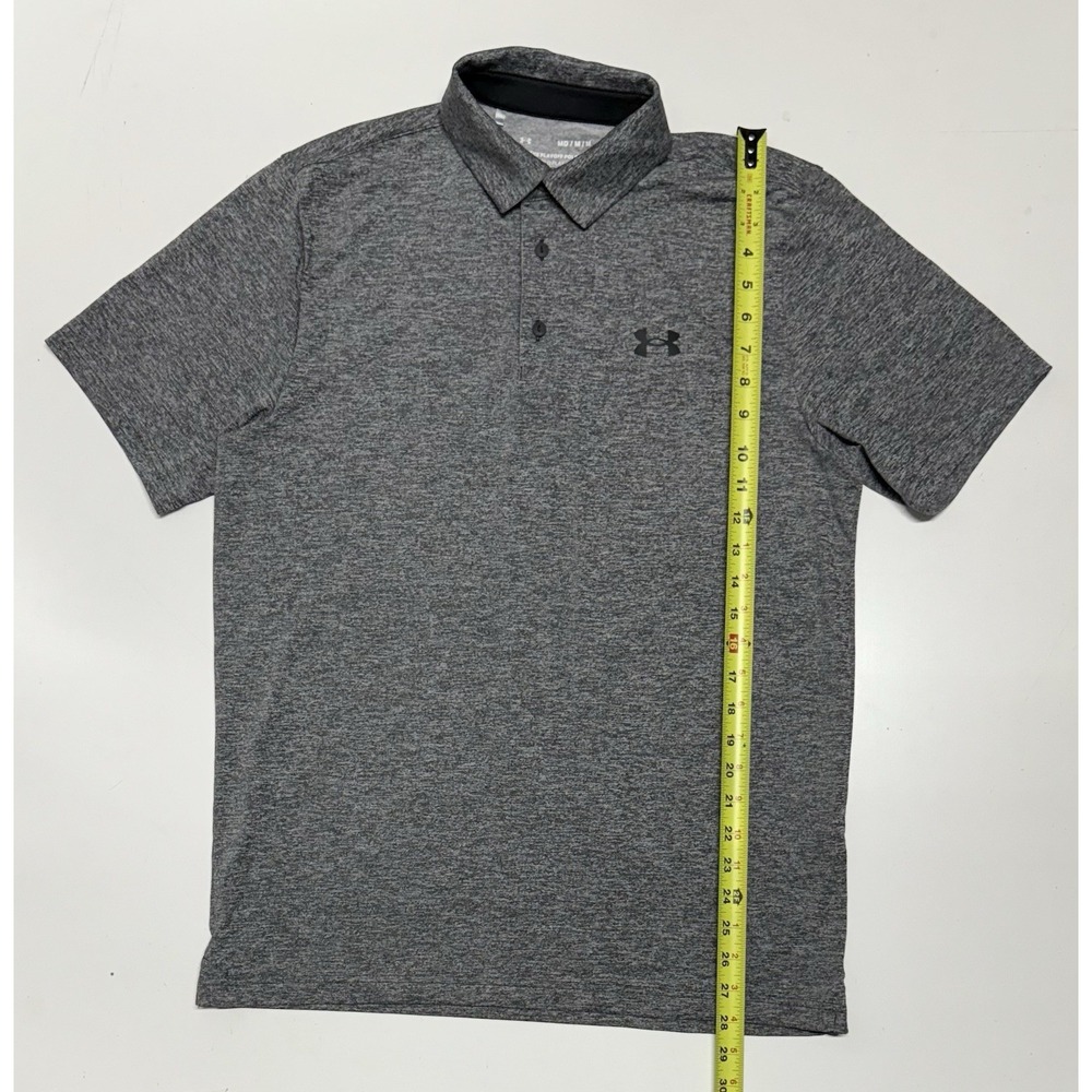 Under Armour The Playoff Golf‎ Polo Heathered Gray Men's Medium